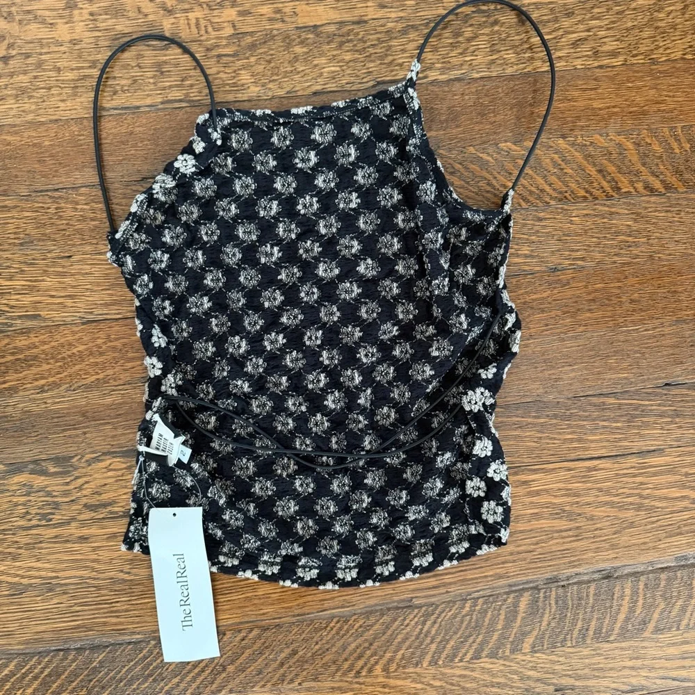 NWT Maryam Nassir Zadeh Backless Textured Knit Top – Size 2 - Picture 3 of 5